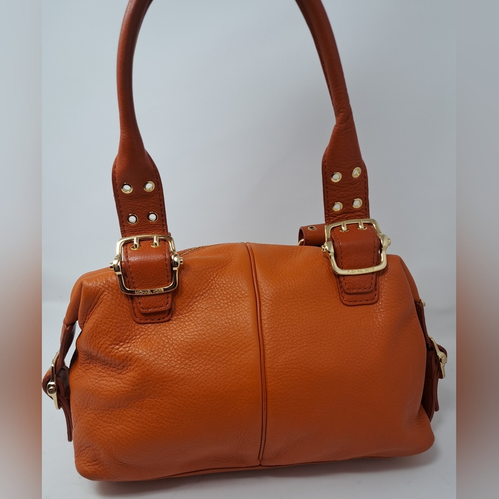 Michael Kors Women's Purse Handbag Bag Burnt Orange Leather Gold Hardware - Picture 9 of 16